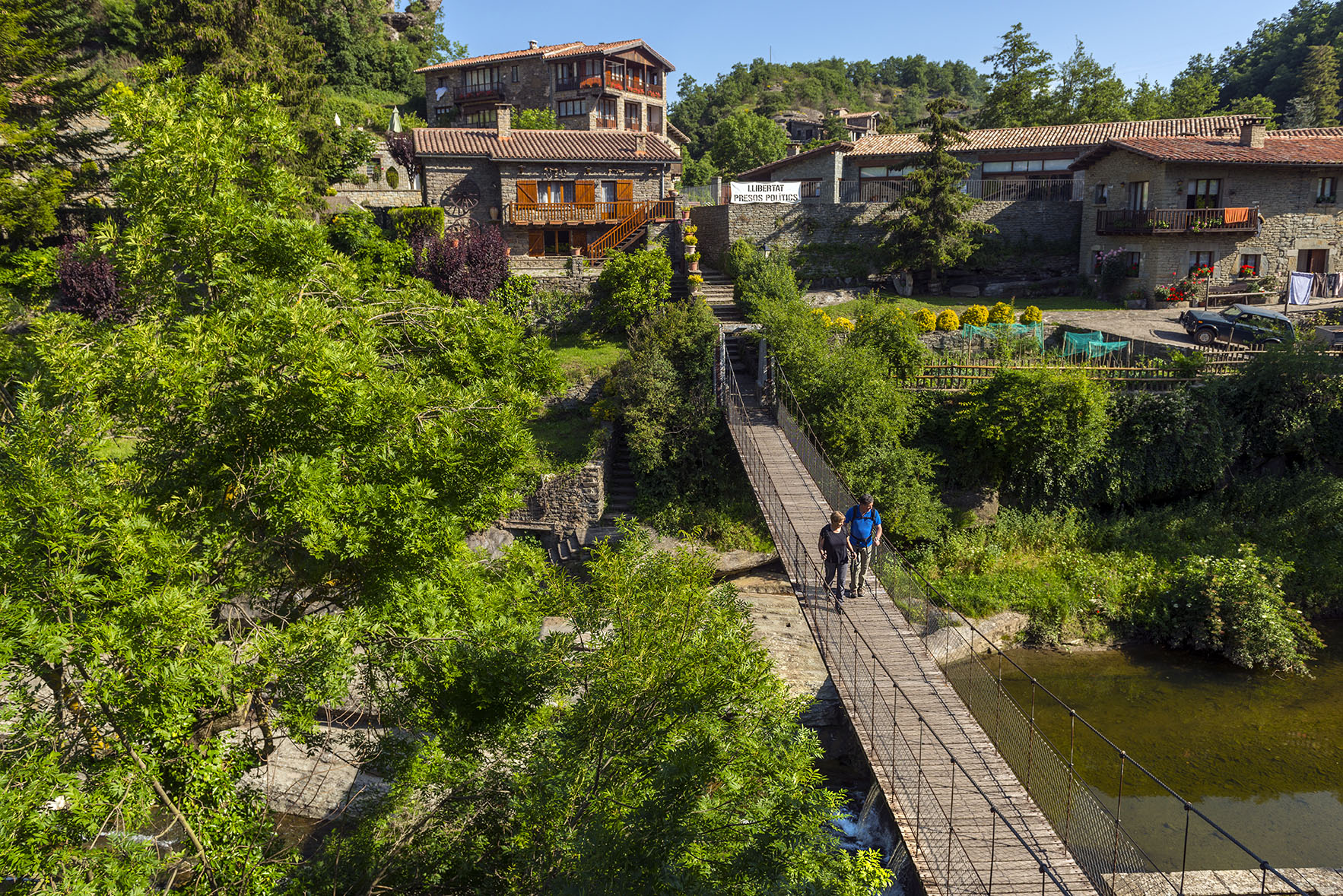 Pont penjant de Rupit (Osona). Juny de 2020.